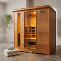 6-Person Cedar Infrared Sauna with 10 Carbon Heaters