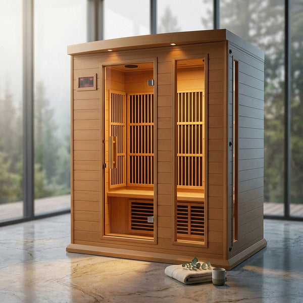 3 - Person FAR Infrared Sauna in Hemlock